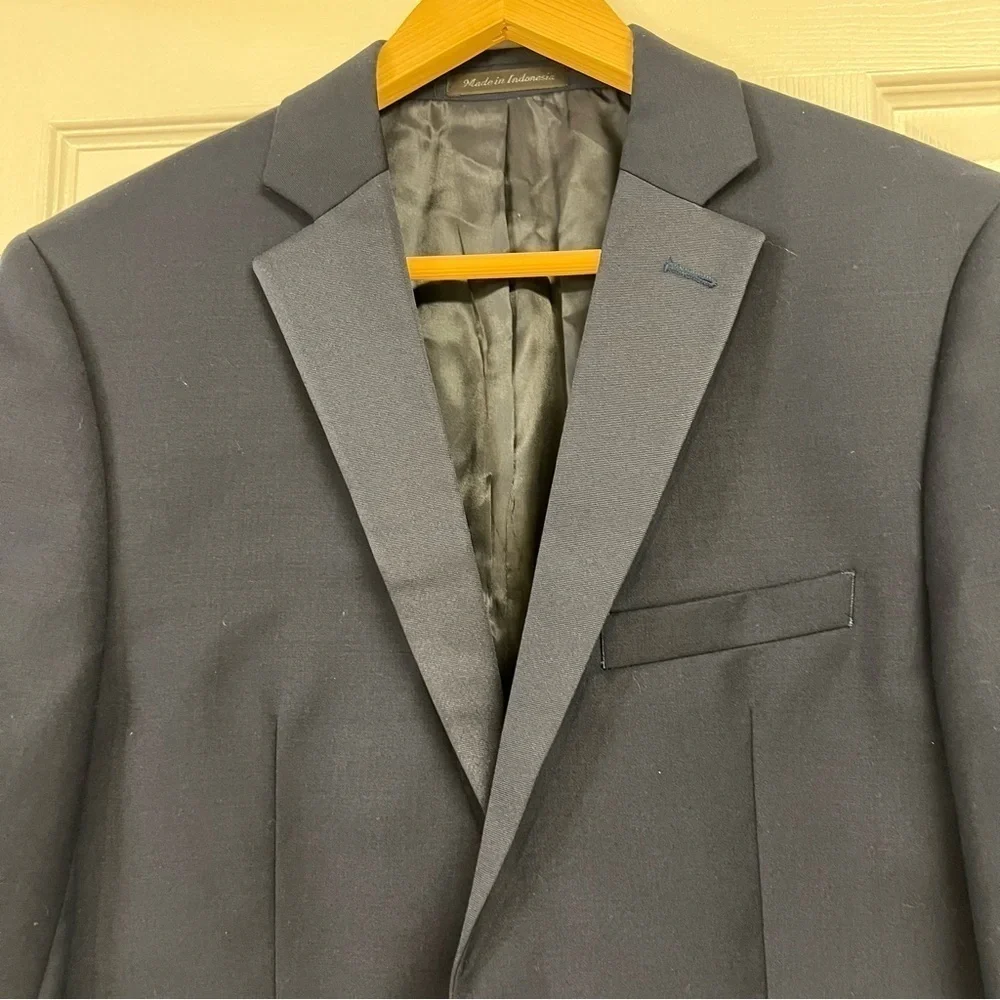 CALVIN KLEIN Extreme Fit 100% Wool black blazer men’s size 38R luxury